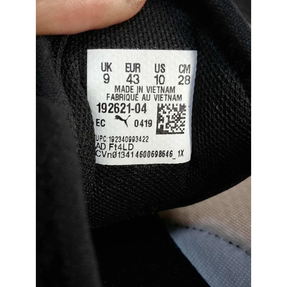 Puma NRGY Knit Running Shoes Black White Mens Size‎ 9 Athletic Sneakers READ